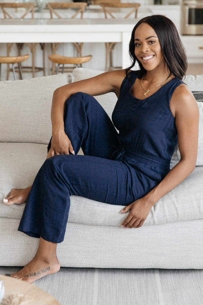 Hometown Girl Jumpsuit in Navy – The Embrace Boutique