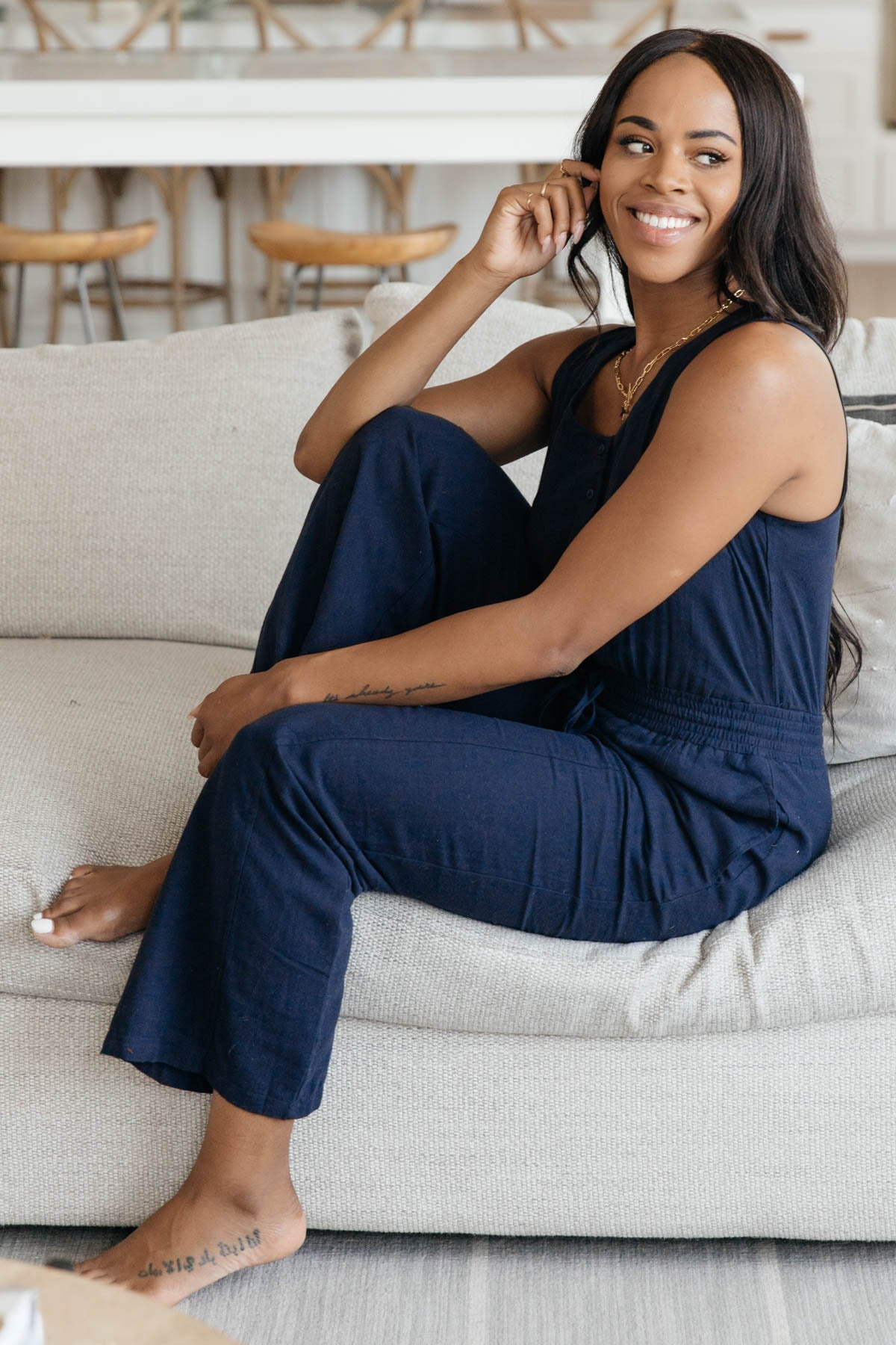 Hometown Girl Jumpsuit in Navy – The Embrace Boutique